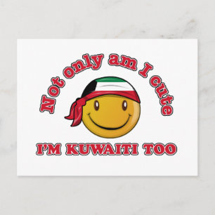 Kuwait flagga-design vykort