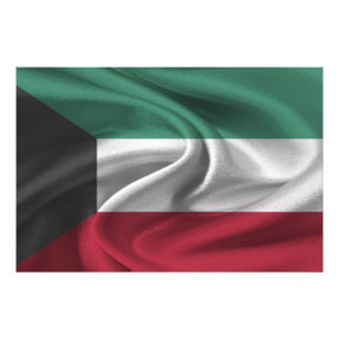 Kuwait Flagga Fototryck