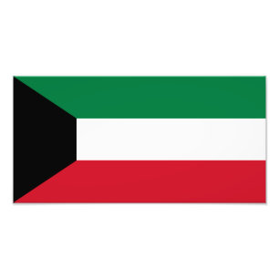 Kuwait flagga fototryck