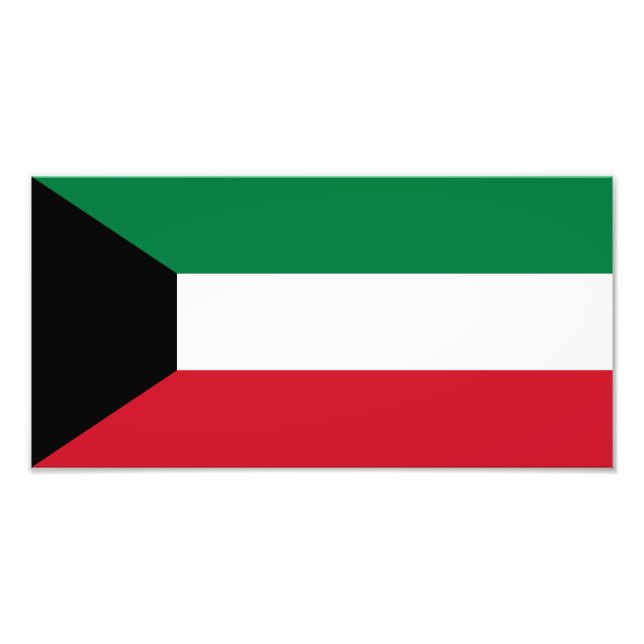 Kuwait Flagga Fototryck (Framsidan)