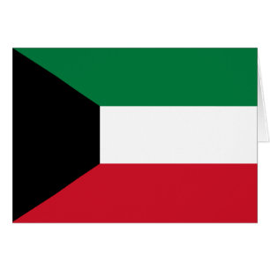 Kuwait flagga hälsningskort