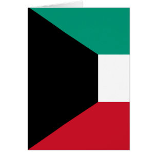 Kuwait flagga hälsningskort