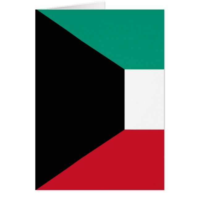 Kuwait flagga hälsningskort (Framsidan)