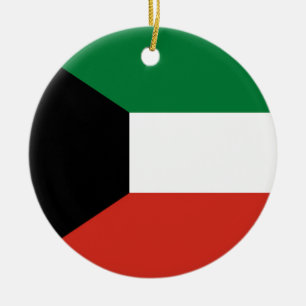 Kuwait flagga julgransprydnad keramik