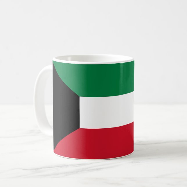 Kuwait Flagga Kaffemugg (Framsida vänster)