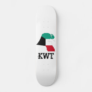 Kuwait Flagga Karta Skateboard Bräda 21,5 Cm