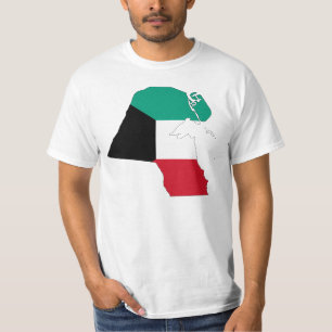 Kuwait Flagga Karta T-shirt