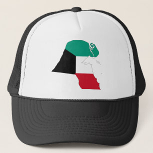 Kuwait Flagga Karta Truckerkeps