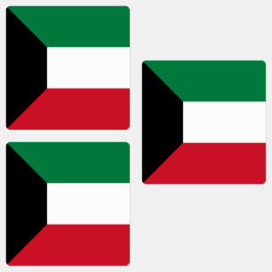 Kuwait flagga klistermärke