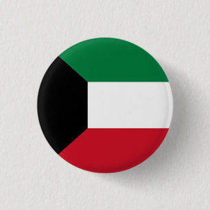 Kuwait Flagga Knapp