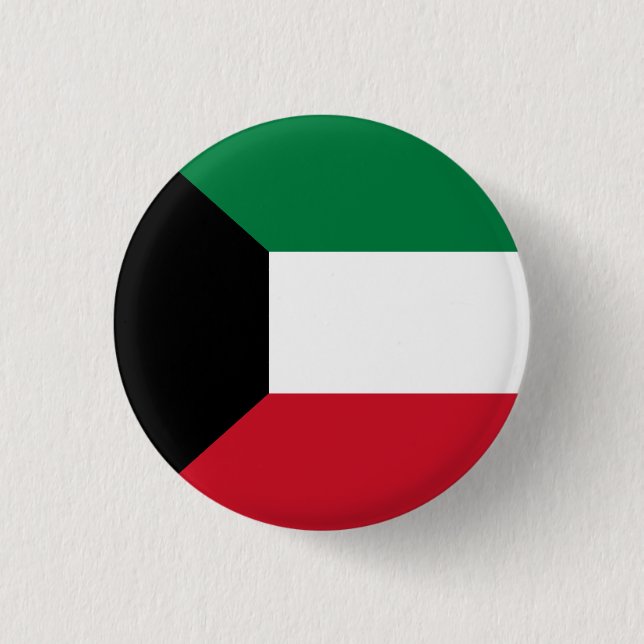 Kuwait flagga knapp (Framsida)