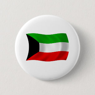 Kuwait Flagga Knapp