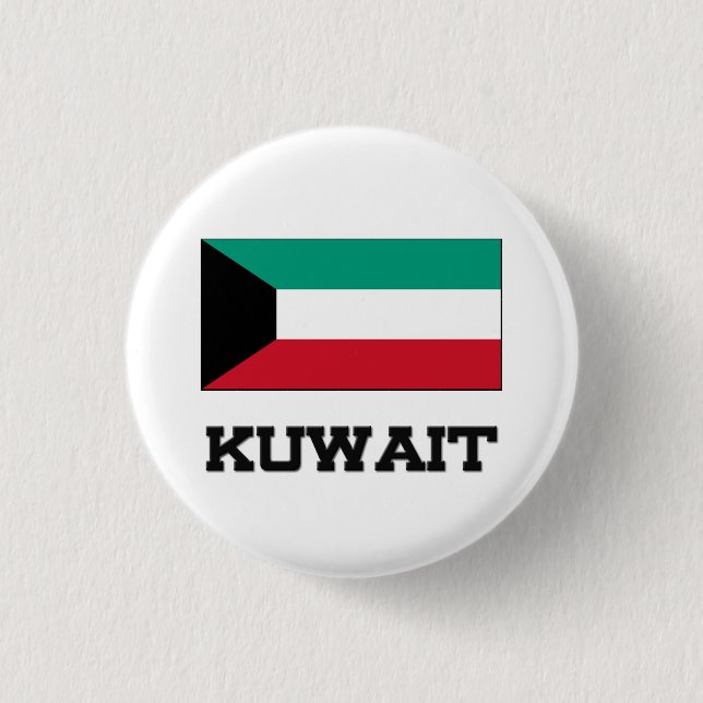 Kuwait flagga knapp (Framsida)