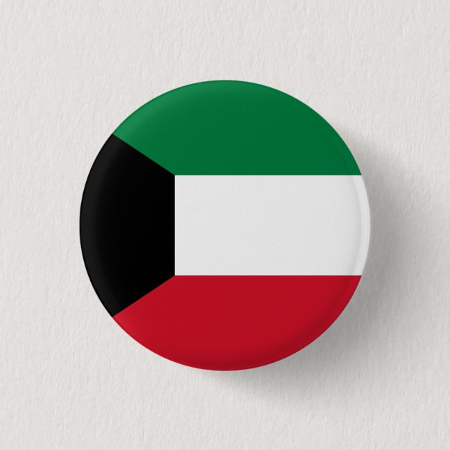 Kuwait Flagga Knapp (Framsida)