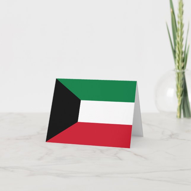 Kuwait Flagga Kort (Framsida)