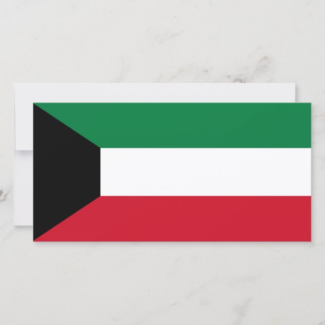 Kuwait flagga kort (Framsida)