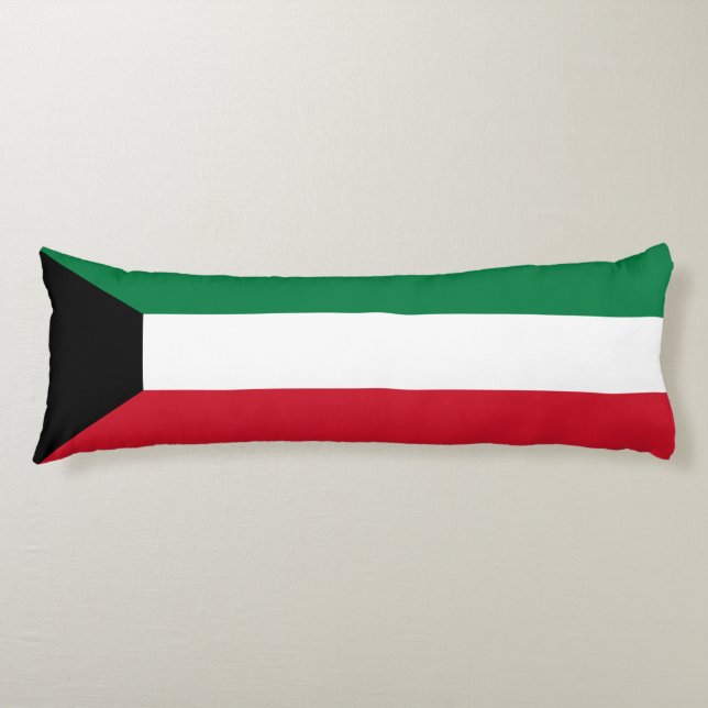 Kuwait Flagga Kroppskudde (Framsidan)
