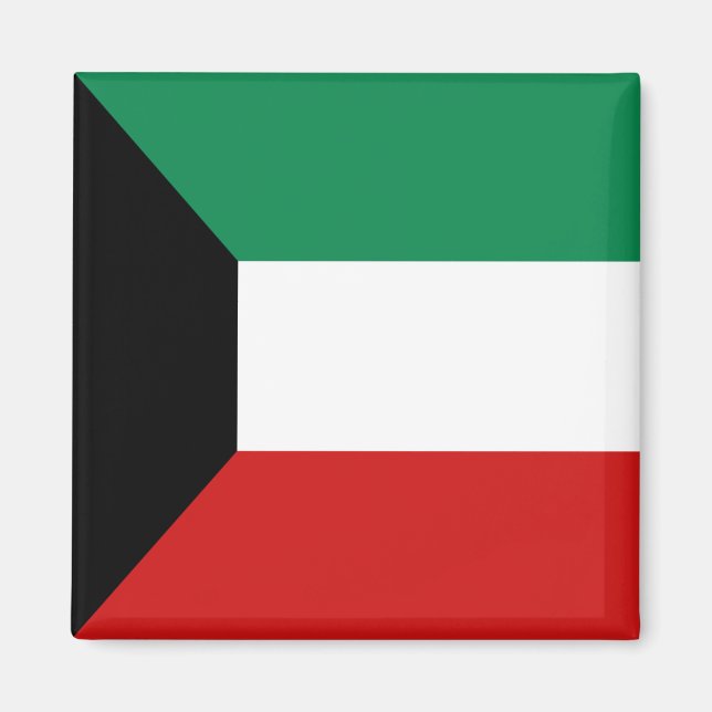 Kuwait Flagga Magnet (Framsidan)