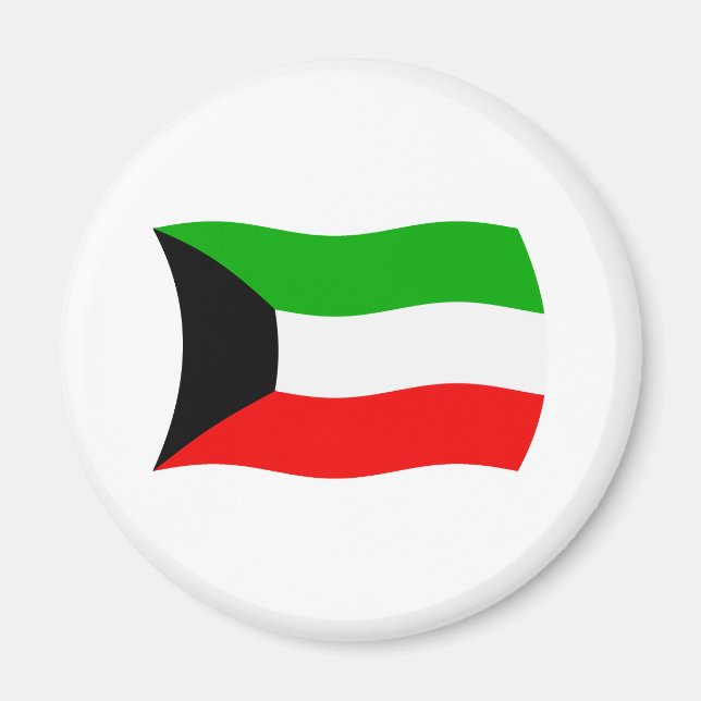 Kuwait Flagga Magnet (Framsidan)