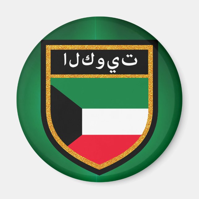 Kuwait Flagga Magnet (Framsidan)