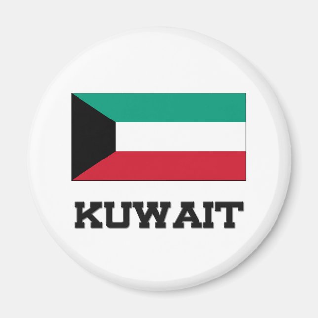 Kuwait Flagga Magnet (Framsidan)