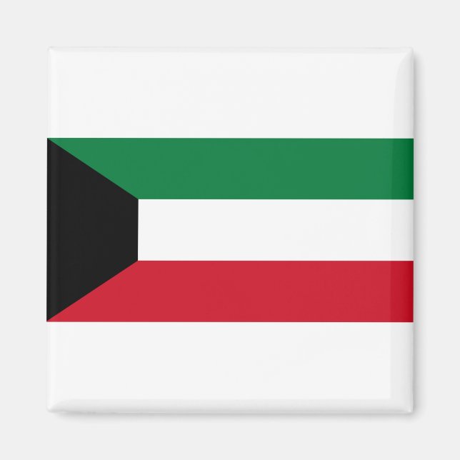 Kuwait Flagga Magnet (Framsidan)