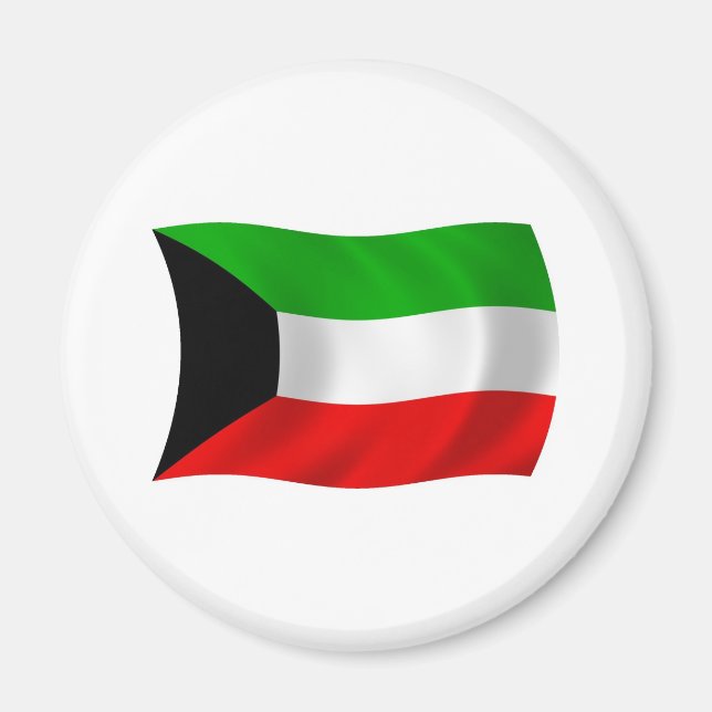 Kuwait Flagga Magnet (Framsidan)