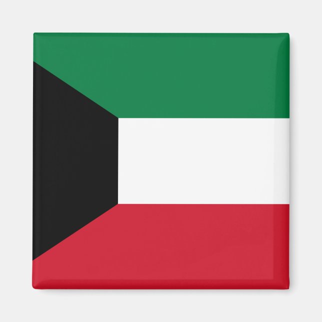 Kuwait Flagga Magnet (Framsidan)