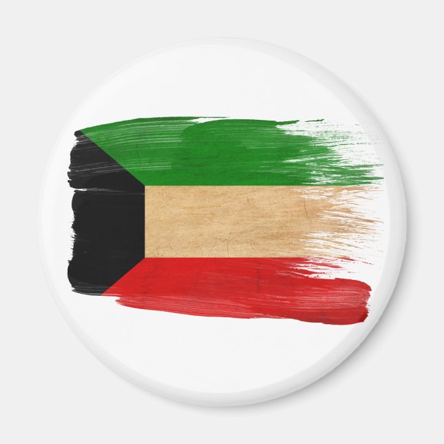 Kuwait Flagga Magnets Magnet (Framsidan)