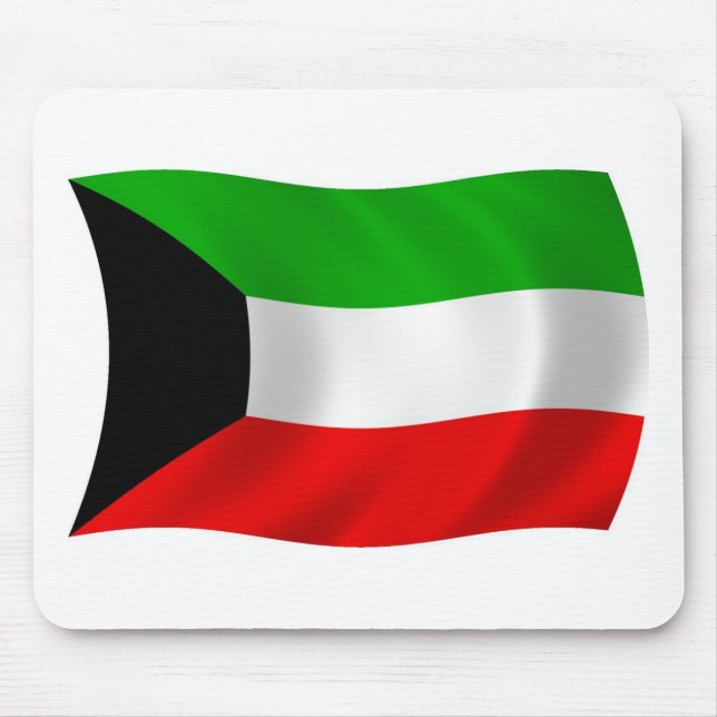 Kuwait Flagga Mousepad Musmatta (Framsidan)