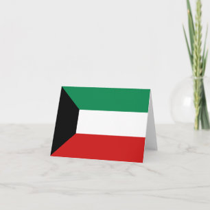 Kuwait Flagga Notekort Kort