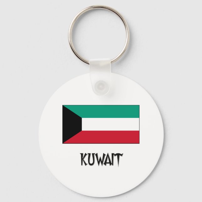 Kuwait Flagga Nyckelring (Framsida)