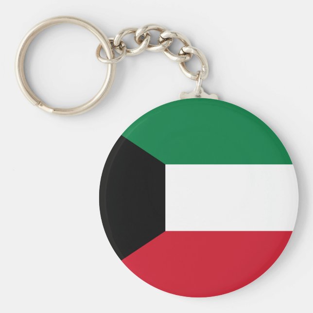 Kuwait Flagga Nyckelring (Framsidan)