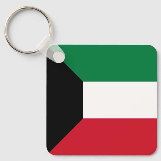 Kuwait Flagga Nyckelring (Framsida)