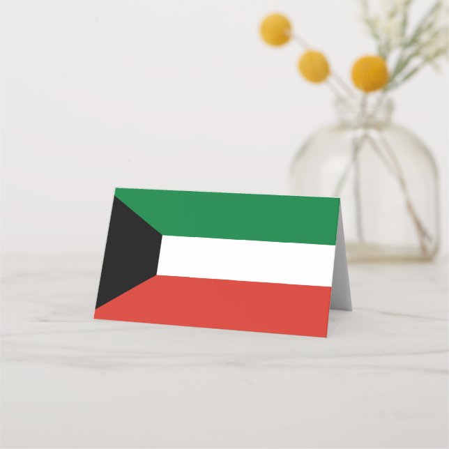 Kuwait flagga placeringskort (Framsida)