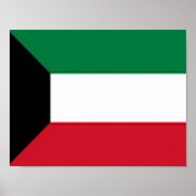 Kuwait - Flagga - Poster (Framsidan)