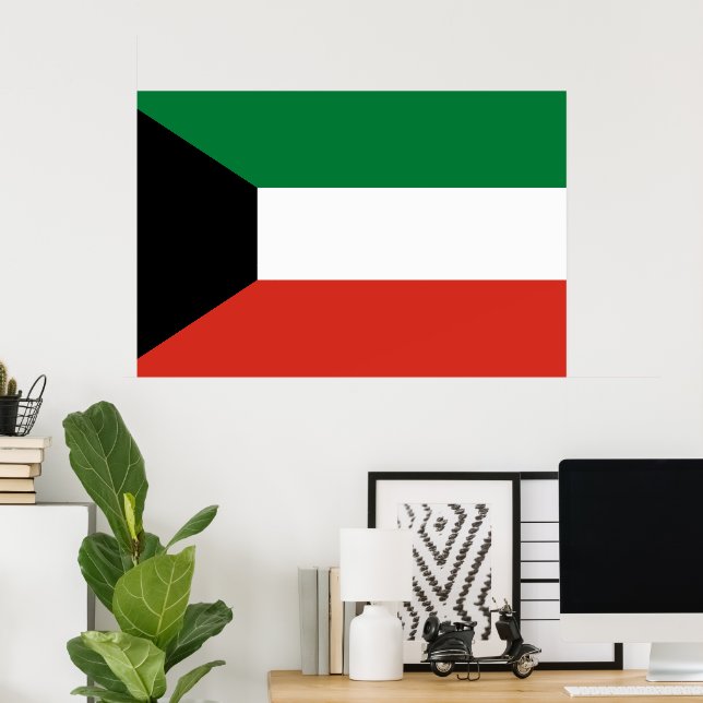Kuwait flagga poster (Hemmakontoret)