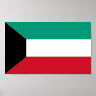 Kuwait flagga poster