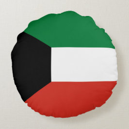 Kuwait flagga rund kudde