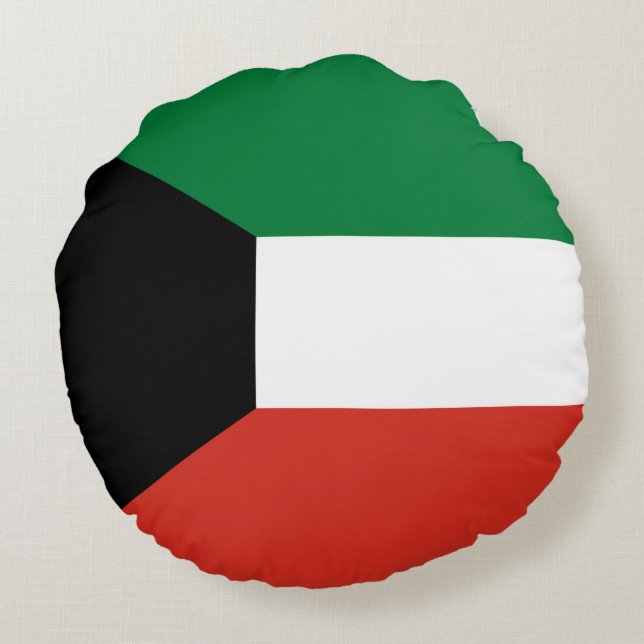 Kuwait flagga rund kudde (Baksidan)