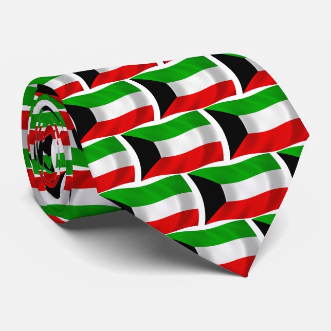 Kuwait Flagga Slipsklämma Slips (Rullad)