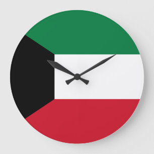 Kuwait Flagga Stor Klocka