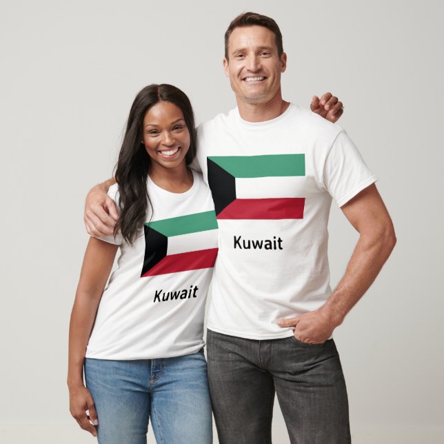 Kuwait Flagga T Shirt (Unisex)