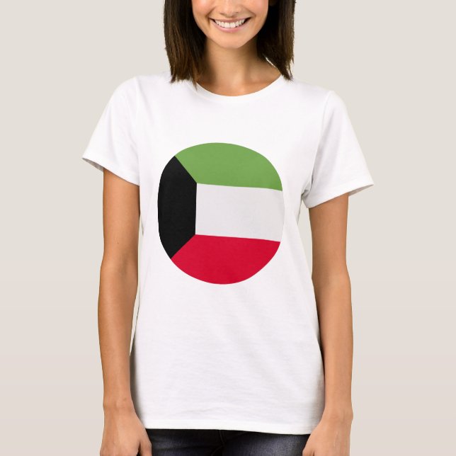 Kuwait Flagga T Shirt (Framsida)
