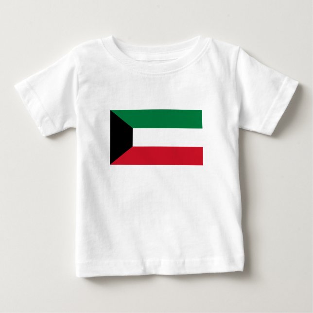 Kuwait Flagga T Shirt (Framsida)