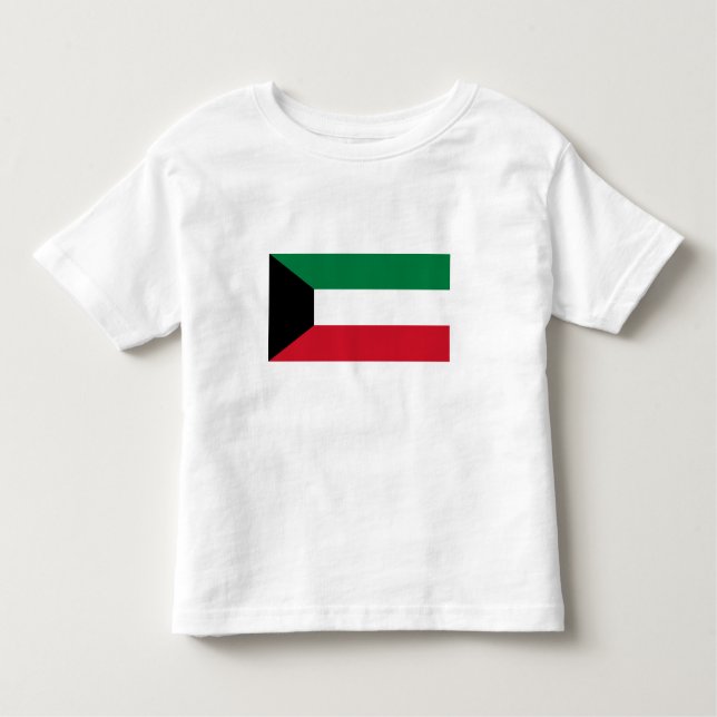 Kuwait Flagga T Shirt (Framsida)