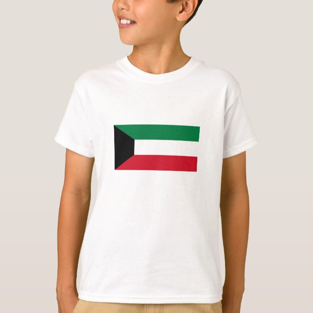 Kuwait Flagga T Shirt (Framsida)