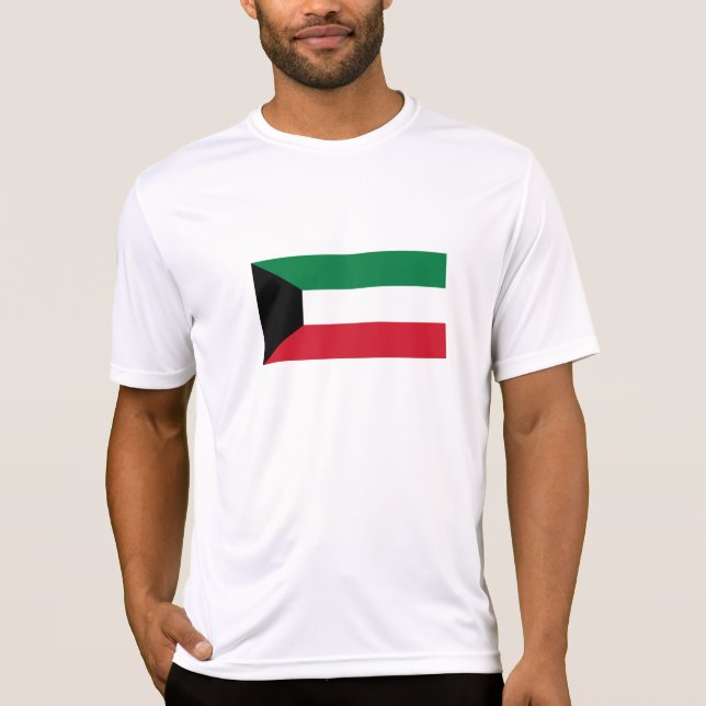 Kuwait Flagga T Shirt (Framsida)