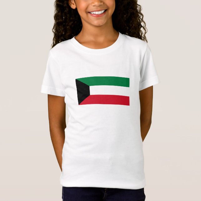 Kuwait Flagga T Shirt (Framsida)