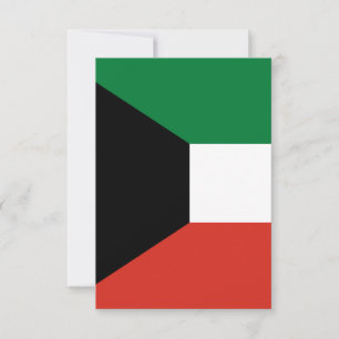 Kuwait flagga tack kort